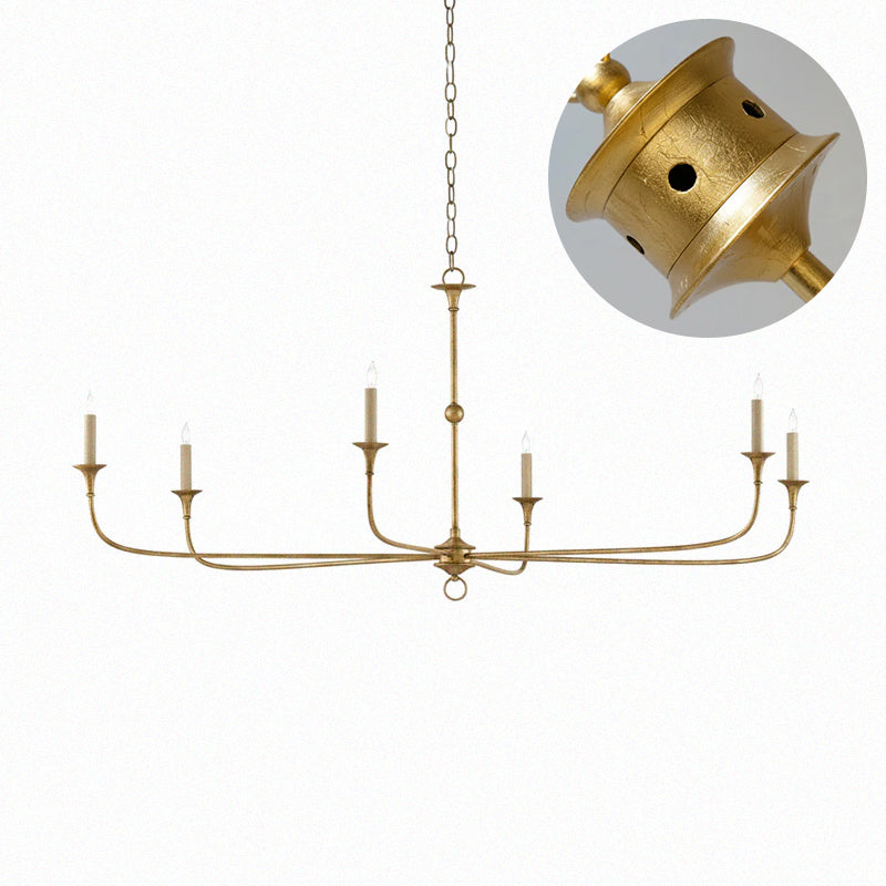 Unity Classic Vintage European Style Mid-century Bronze Chandelier