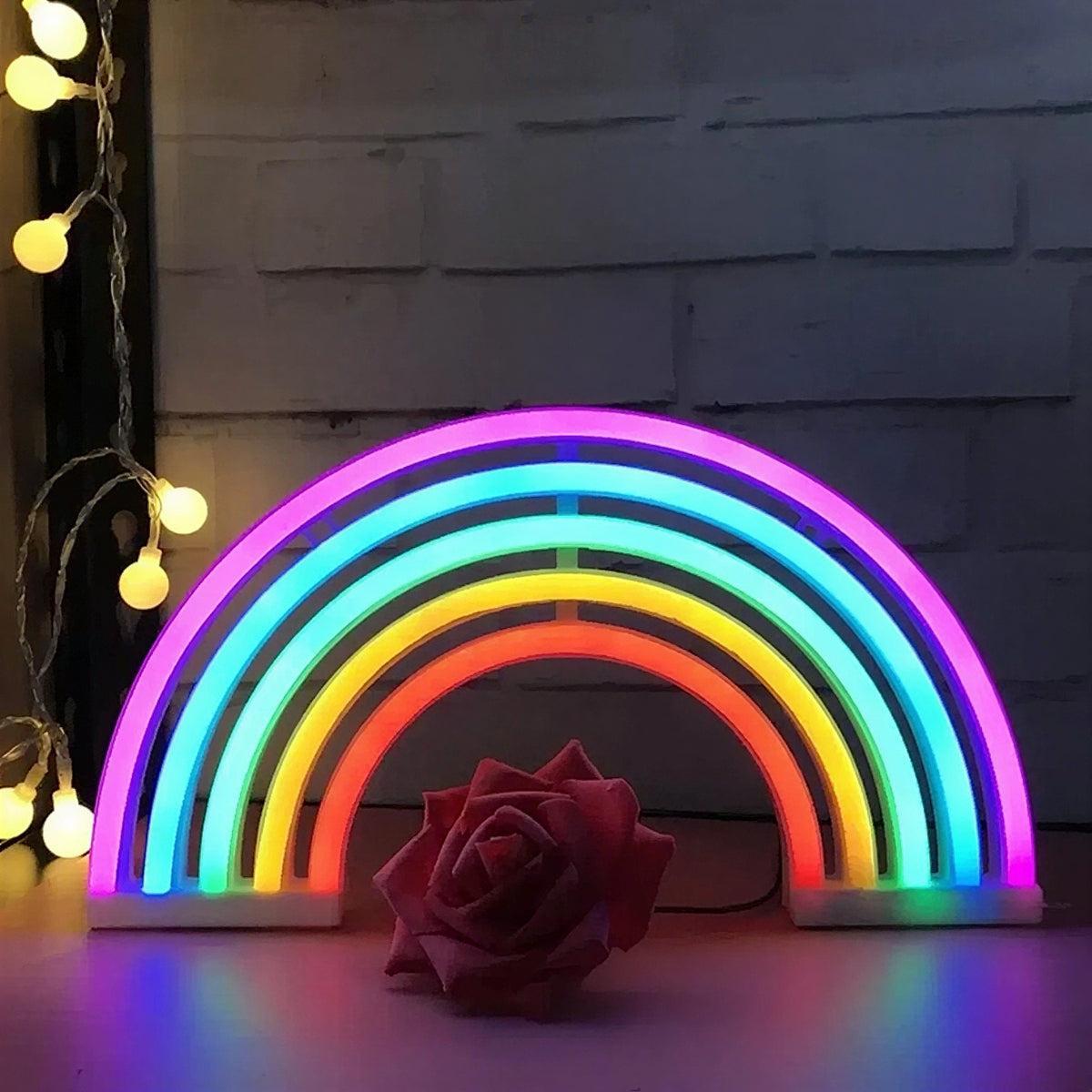 Cordless Rainbow Designed Mood Table Lamp