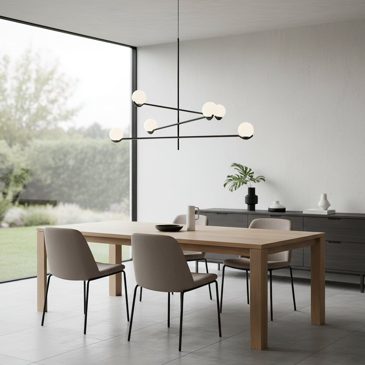 White Bubble Design Glass Pendant Light