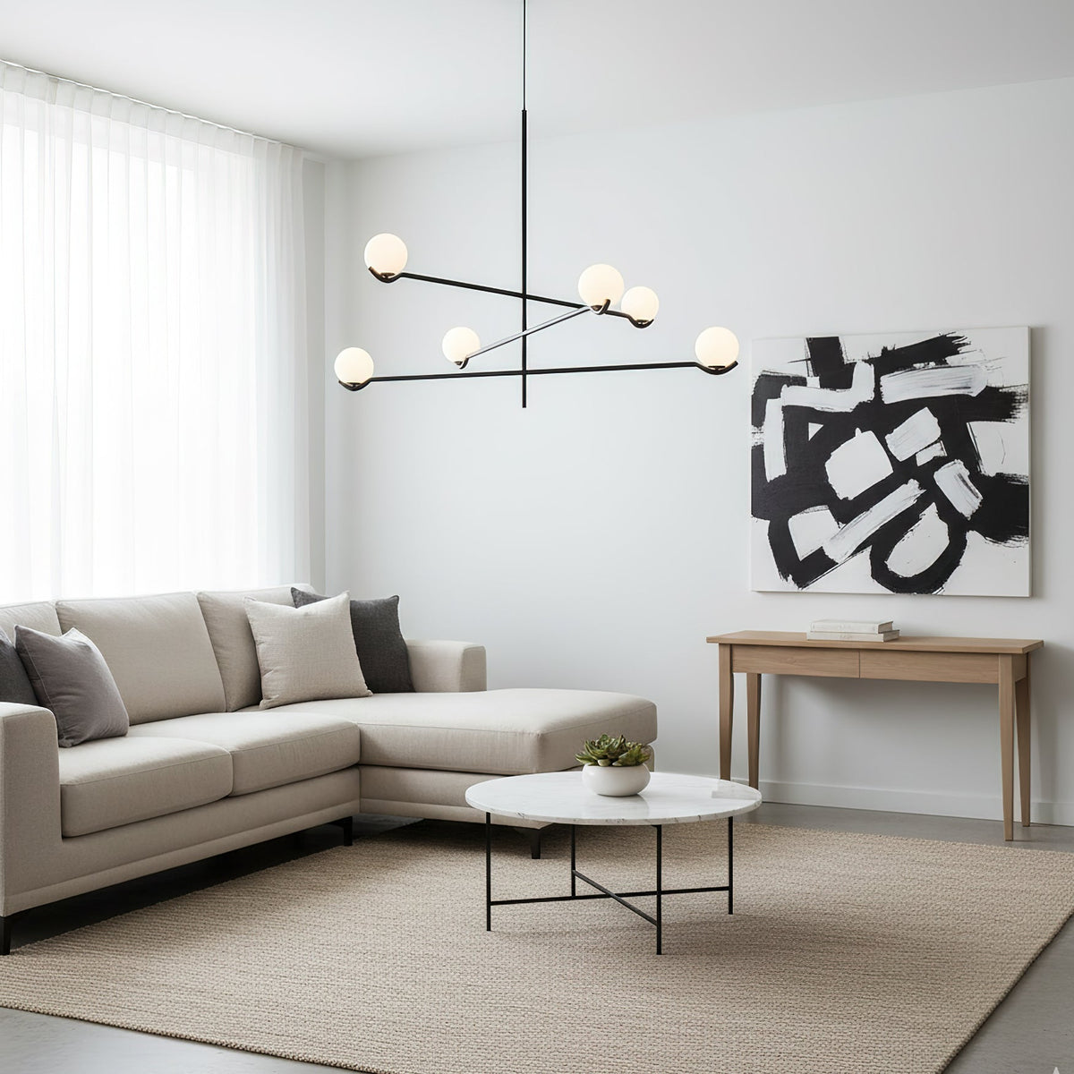 White Bubble Design Glass Pendant Light
