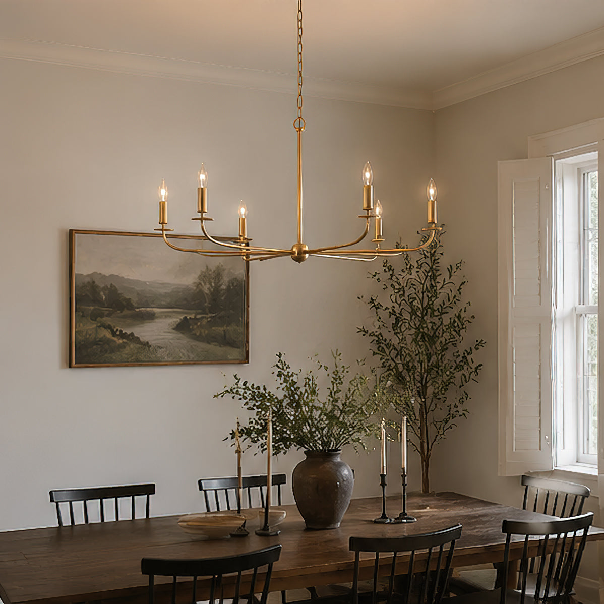 Grand Candle-style Farmhouse Chandelier