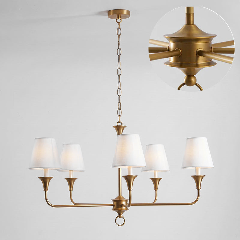 Unity Classic Vintage European Style Mid-century Bronze Chandelier