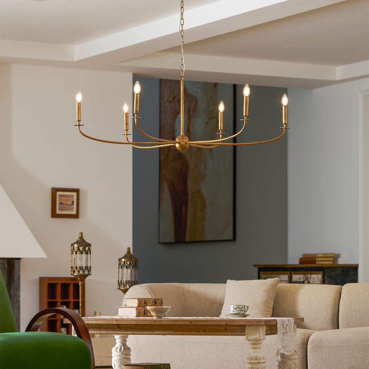 Grand Candle-style Farmhouse Chandelier
