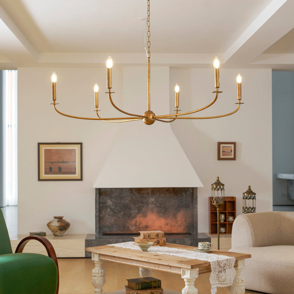 Grand Candle-style Farmhouse Chandelier