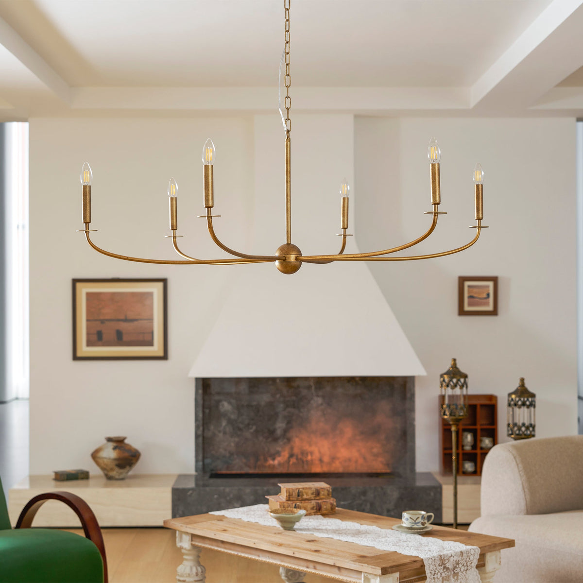 Grand Candle-style Farmhouse Chandelier