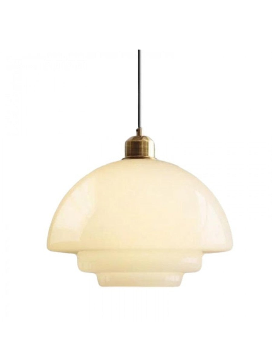 Multi-Tiered Milky White Pendant Light - Modern Glass Lamp for Dining Room