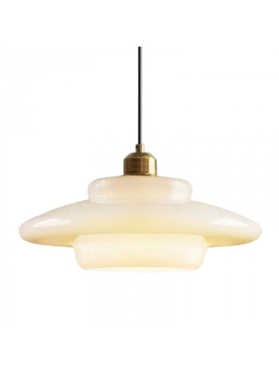 Multi-Tiered Milky White Pendant Light - Modern Glass Lamp for Dining Room
