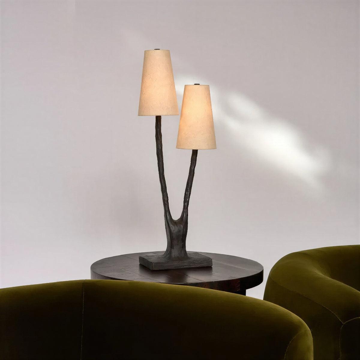 Dual Shade Table Lamp For Living Room