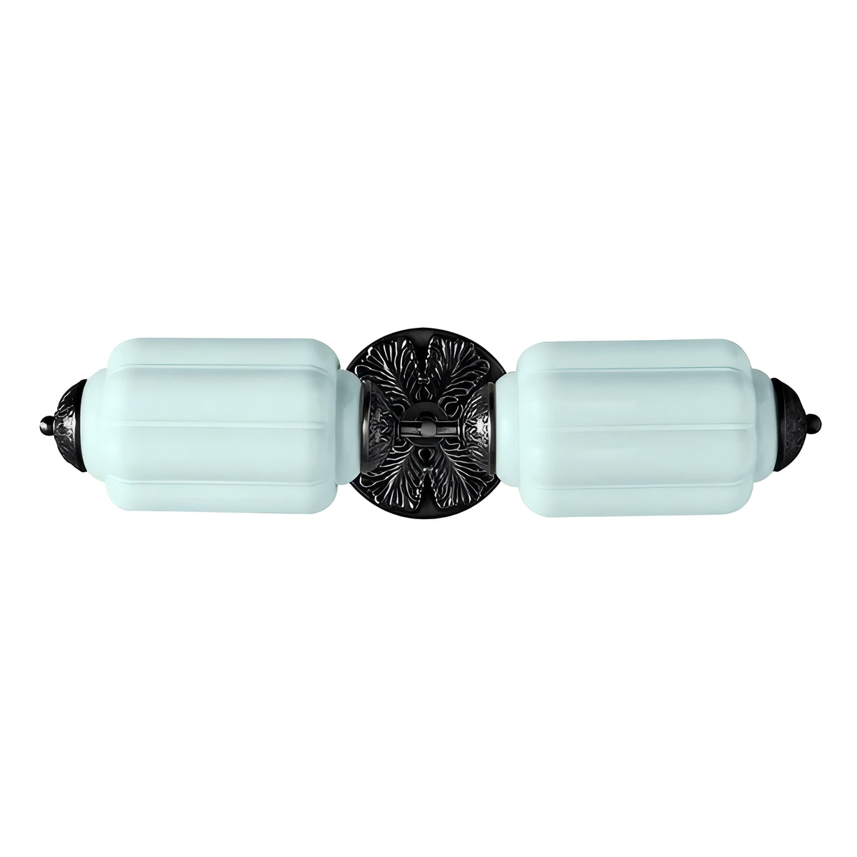 American Vintage Glass Lantern Shaped Horizontal Eloise Wall Sconce