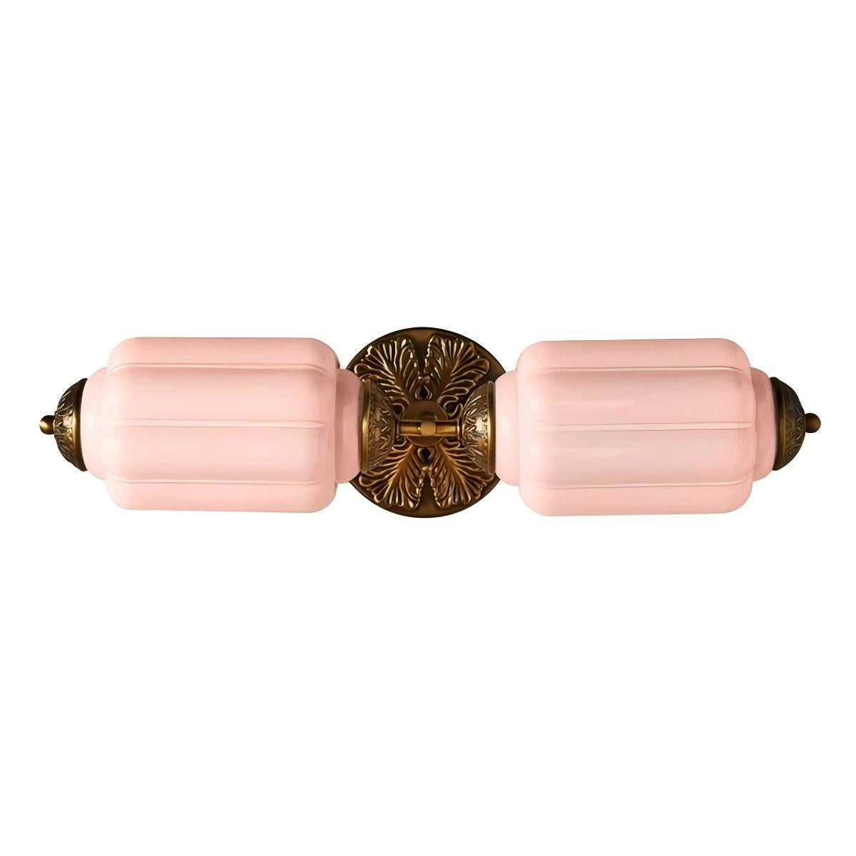 American Vintage Glass Lantern Shaped Horizontal Eloise Wall Sconce