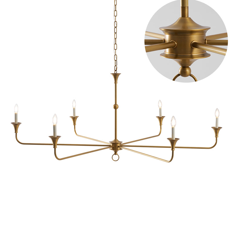 Unity Classic Vintage European Style Mid-century Bronze Chandelier