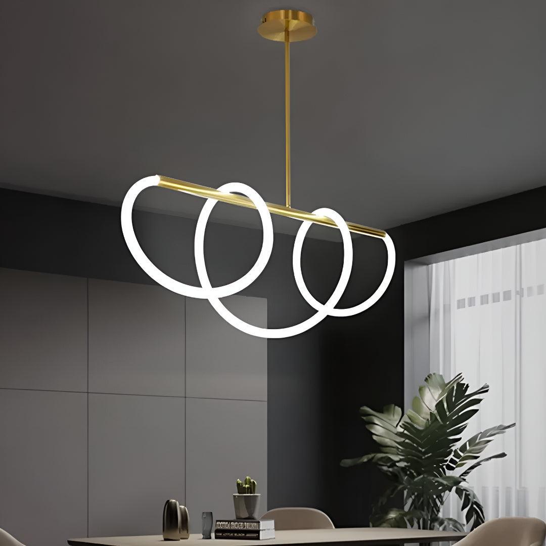 LED Acrylic Flexible Wave Tube Pendant Ceiling Light Fixture