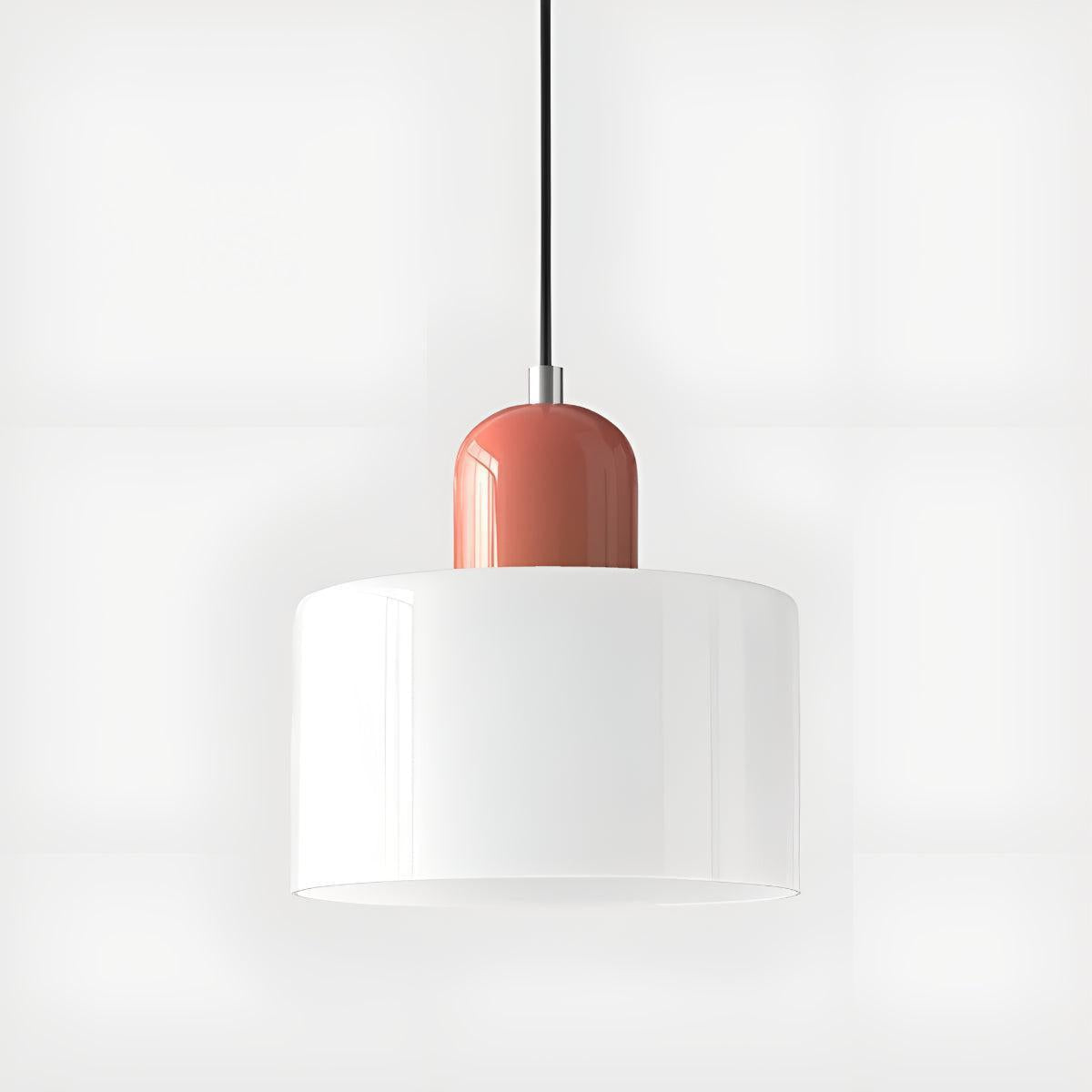 Mid Century Bauhaus Style Glass Pendant Light Fixture