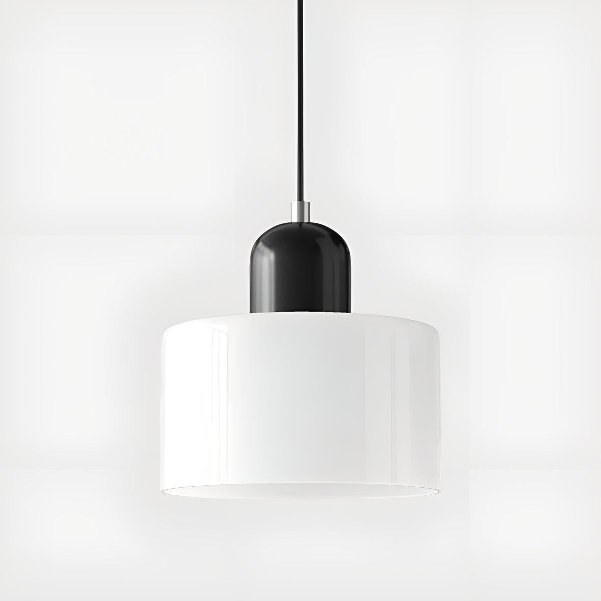 Mid Century Bauhaus Style Glass Pendant Light Fixture
