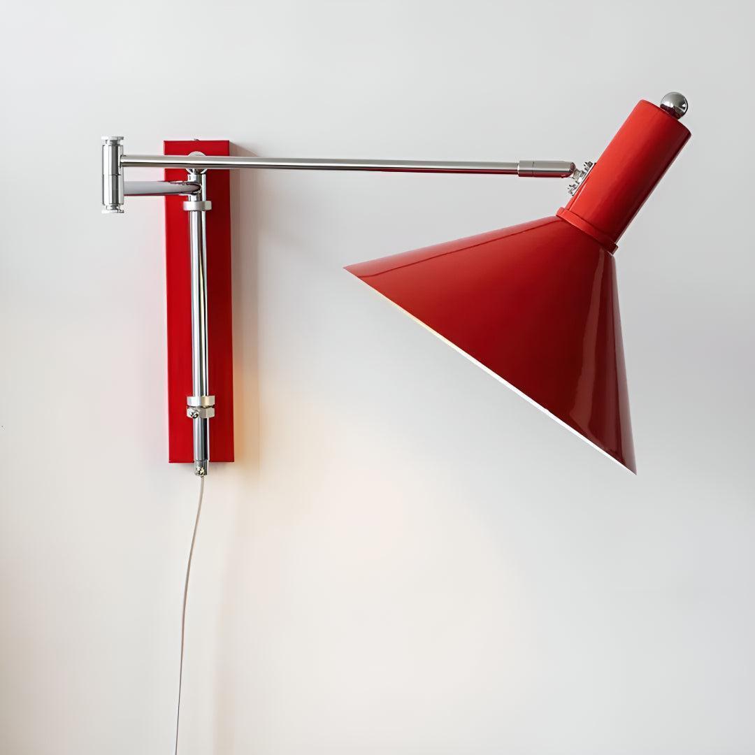 Modern Adjustable Metal Wall Lamp With Swing Arm Design