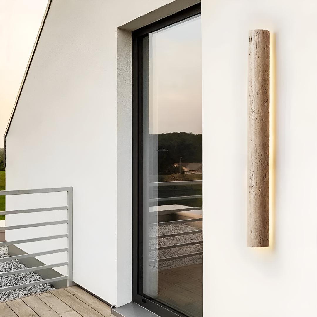 Modern Natural Stone Wall Sconce Light With Warm LED Glow
