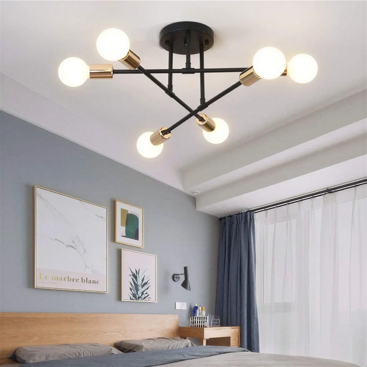 Modern Sputnik Living Room Ceiling Light Fixture for Home
