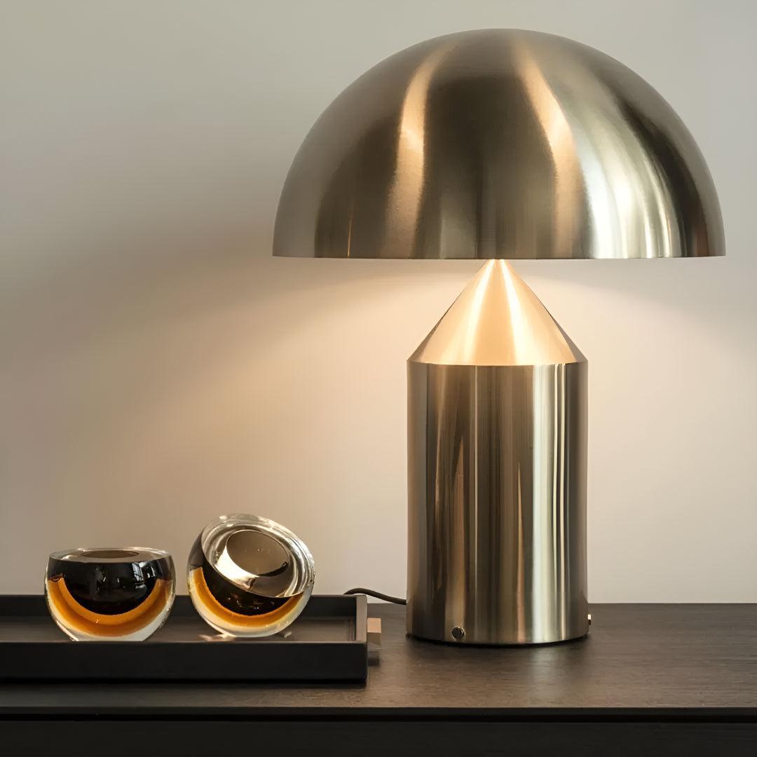 Modern Table Lamp With Dome Shade Design