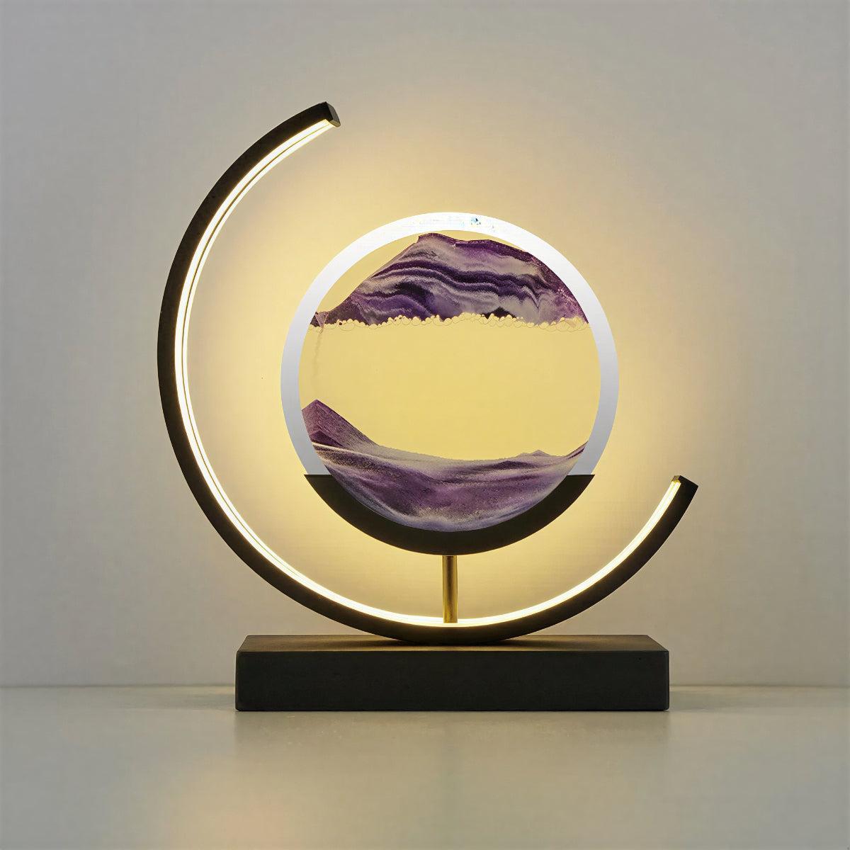 Modern Table Lamp With Dynamic Moving Sand Art