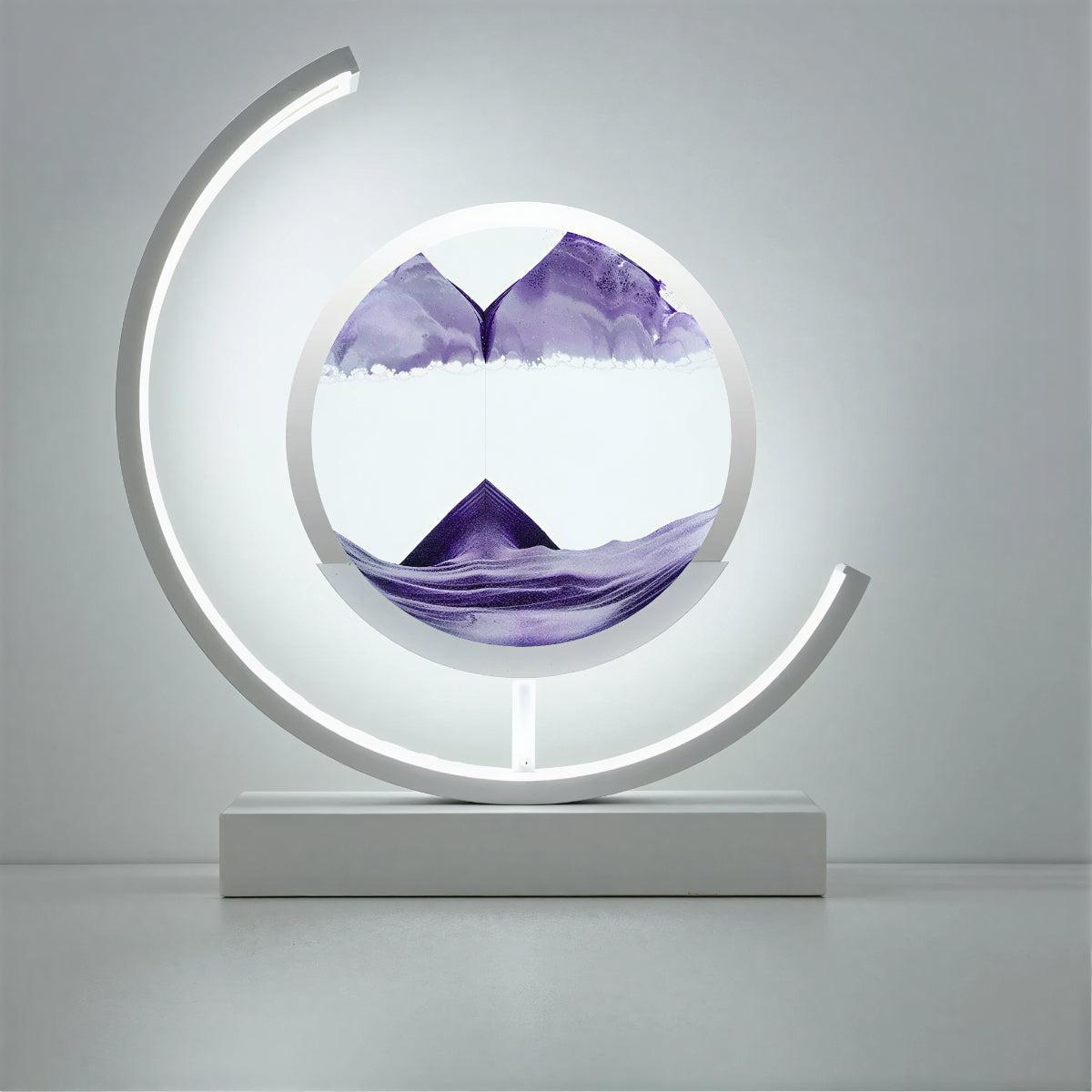 Modern Table Lamp With Dynamic Moving Sand Art
