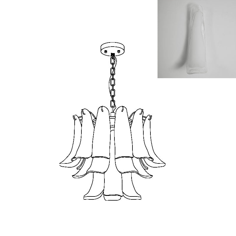 Murano Petal Chandelier