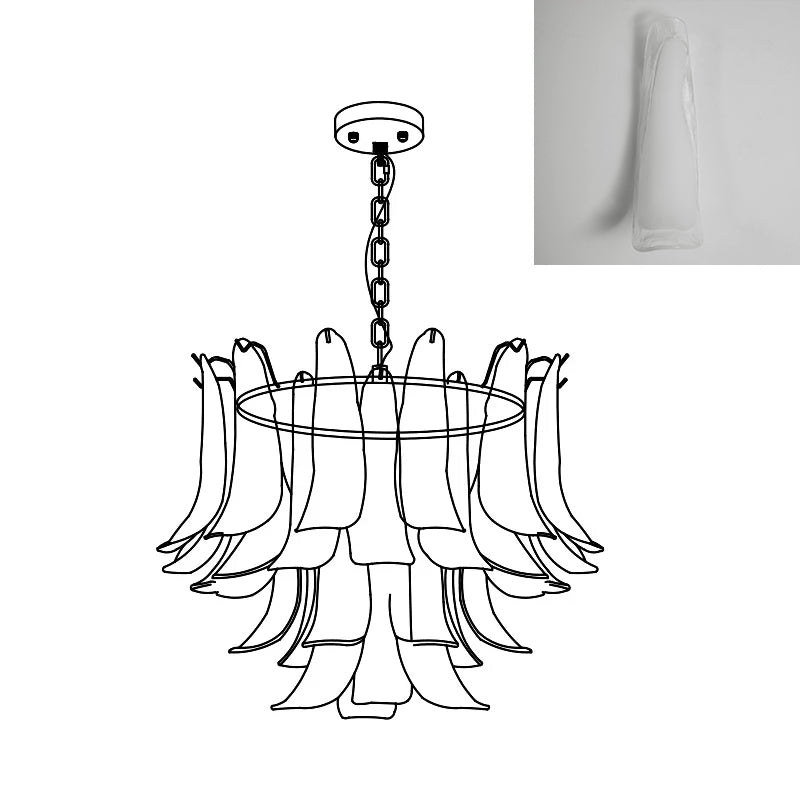 Murano Petal Chandelier