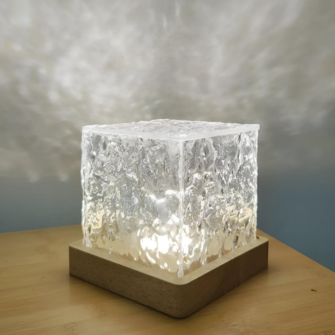 Nordic Glass Cube Table Lamp for Ambient Glow