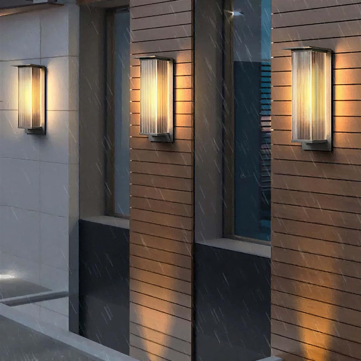 Outdoor Rectangular Box Wall Light for Porch and Patio Use