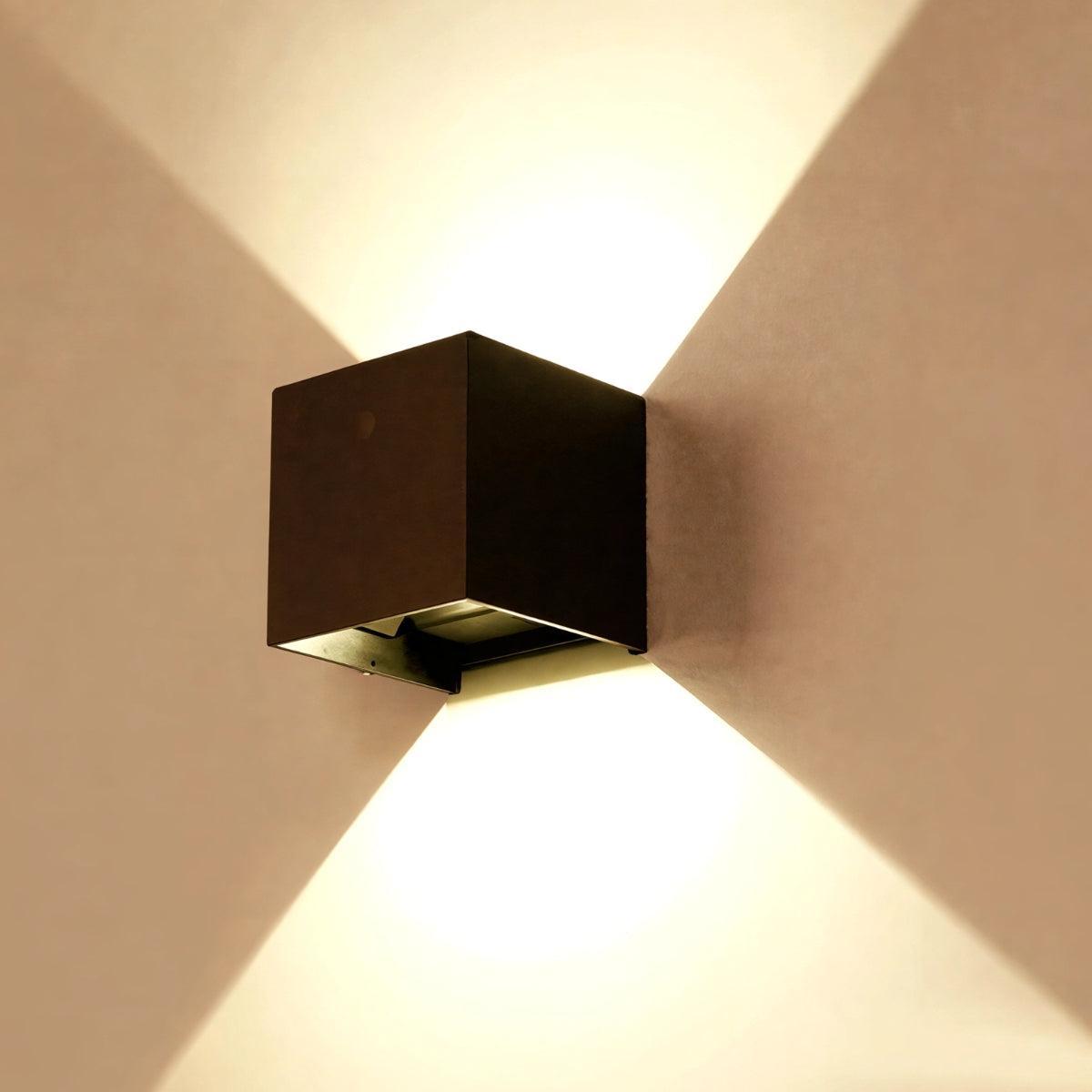 Indoor or Outdoor Square Wall Light With Modern Sconce Fixture Style