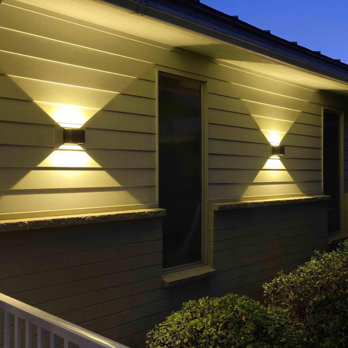 Indoor or Outdoor Square Wall Light With Modern Sconce Fixture Style