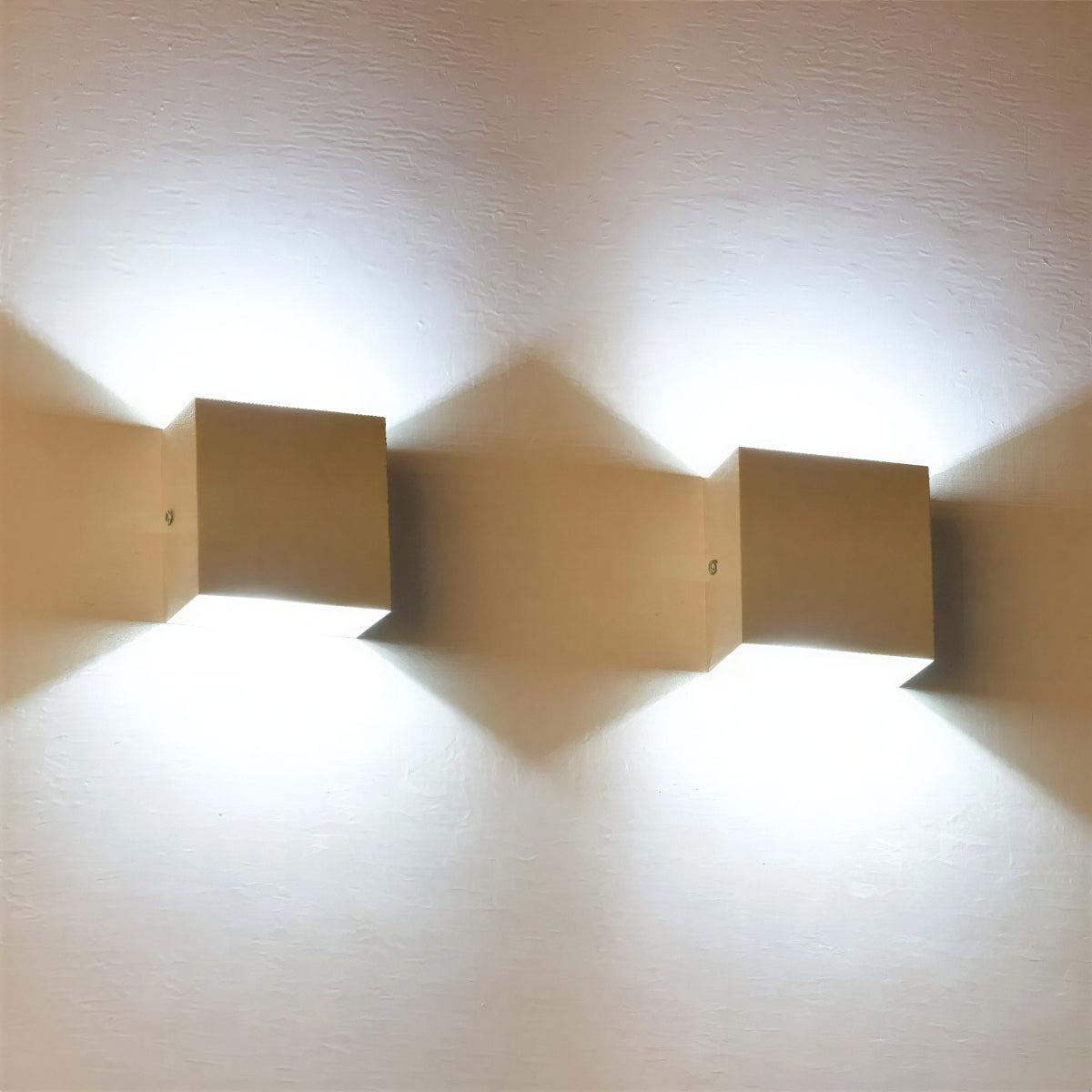 Indoor or Outdoor Square Wall Light With Modern Sconce Fixture Style