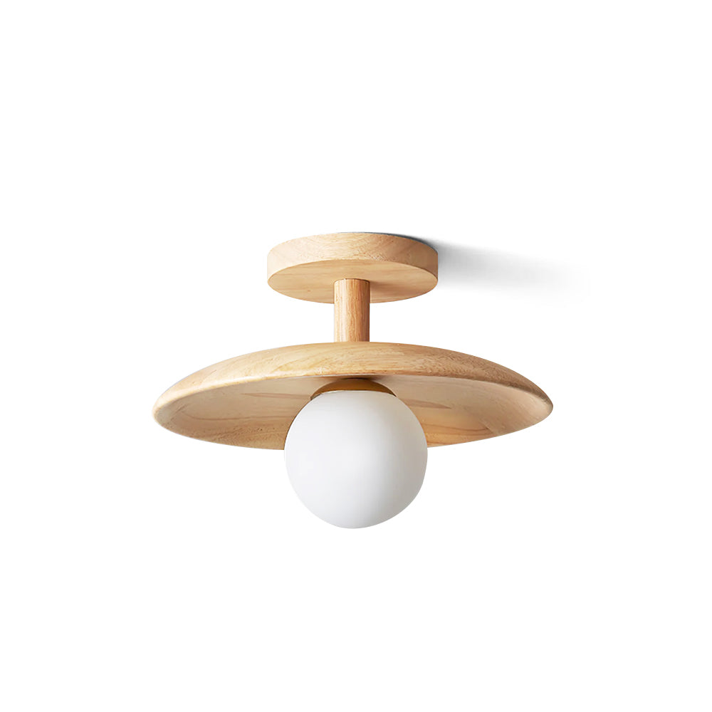 Natural Ash Wood Ceiling Light