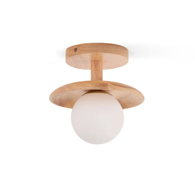 Natural Ash Wood Ceiling Light