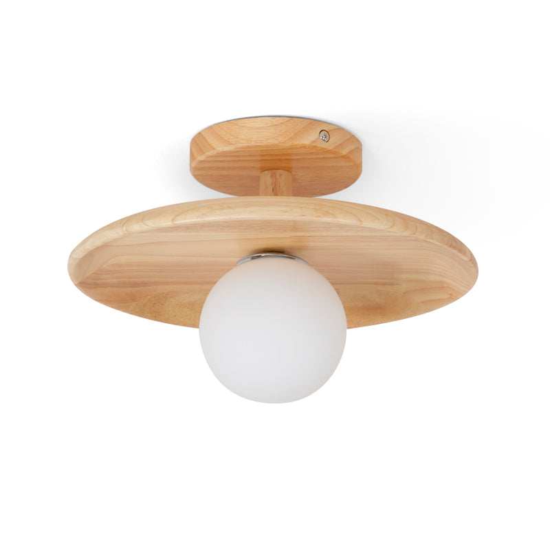 Natural Ash Wood Ceiling Light