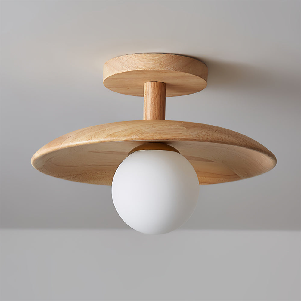 Natural Ash Wood Ceiling Light