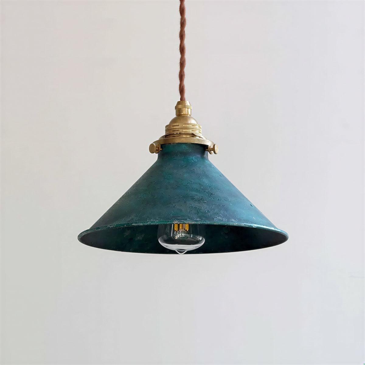 Rustic Kitchen Island Pendant Light With Cone Lamp Design