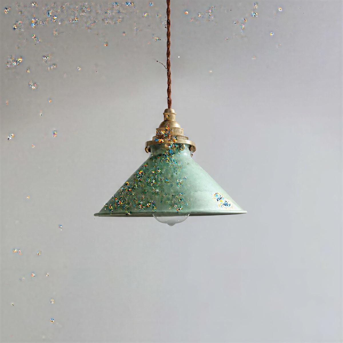 Rustic Kitchen Island Pendant Light With Cone Lamp Design