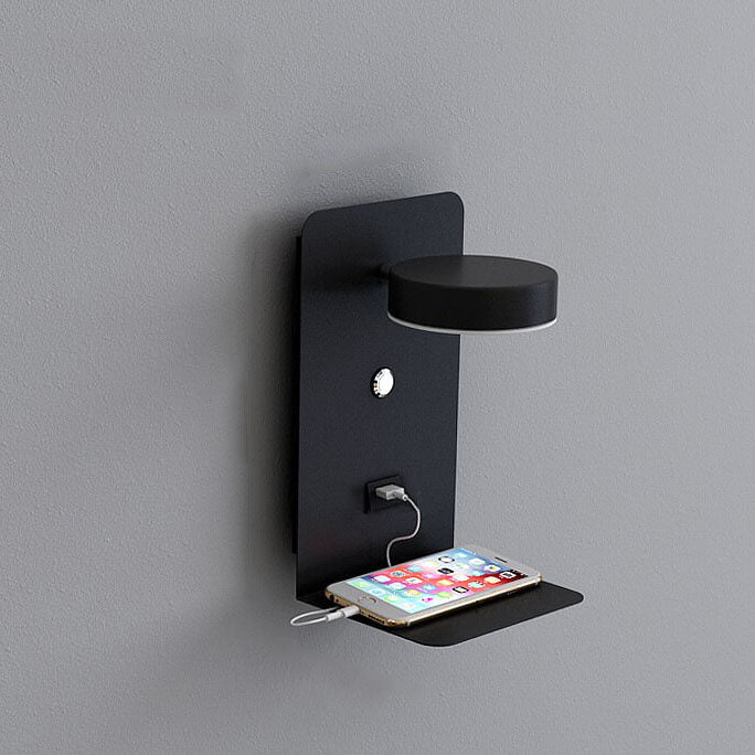Modern Minimalist Iron Acrylic Square LED USB Rechargeable Wall Sconce Lamp