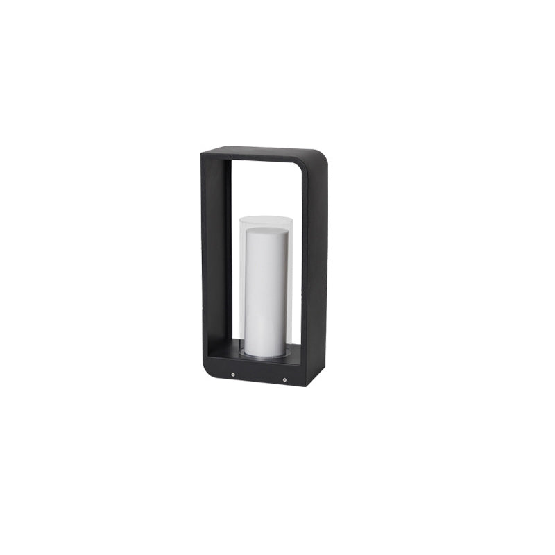 Modern Minimalist Square Frame Stainless Steel Acrylic LED Waterproof Lawn Landscape Light For Outdoor Patio