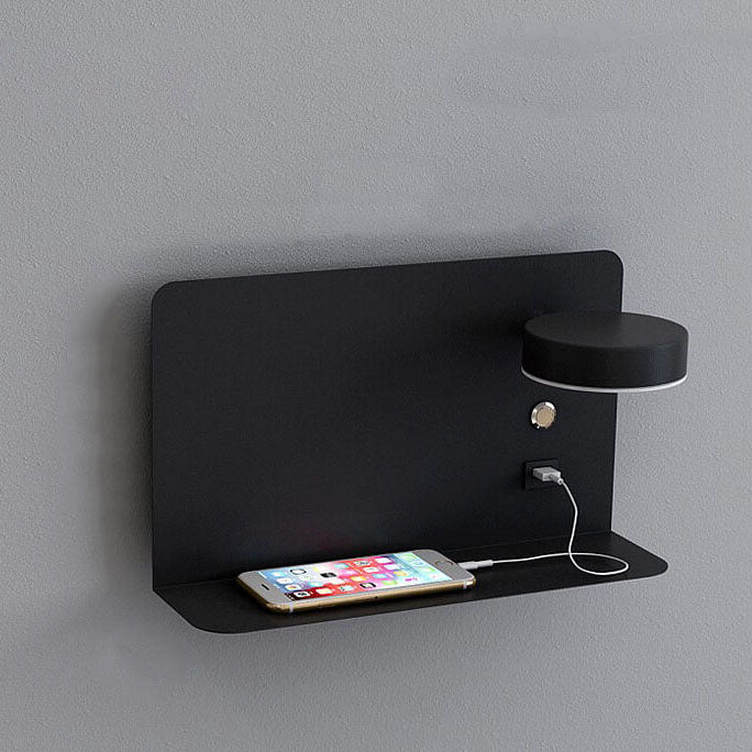 Modern Minimalist Iron Acrylic Square LED USB Rechargeable Wall Sconce Lamp