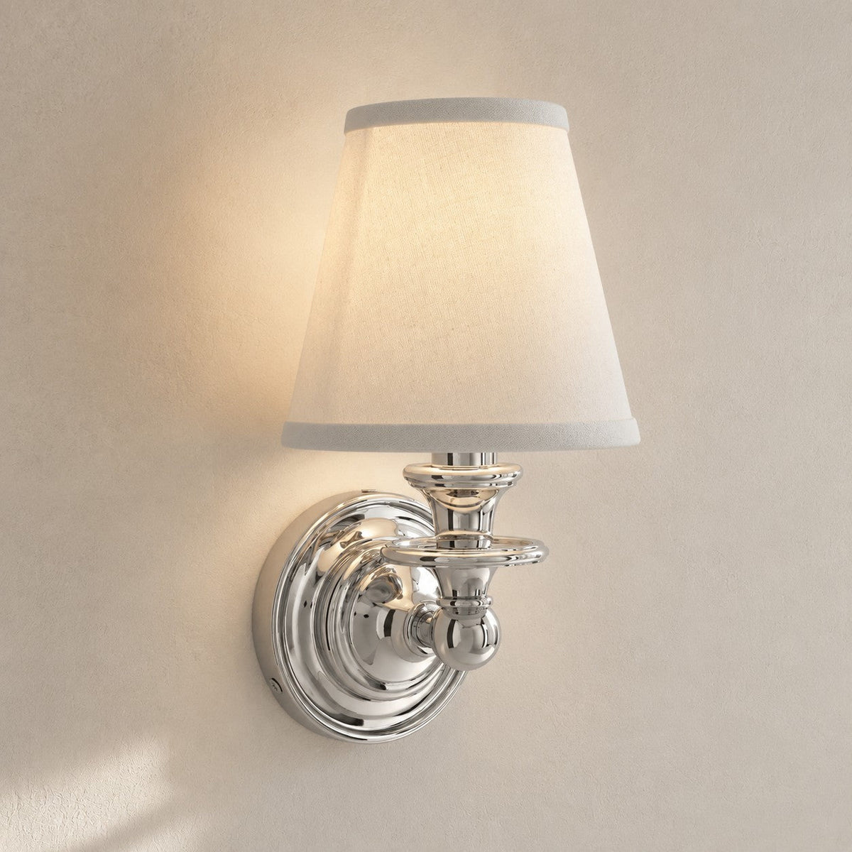 Drum Shade Wall Sconce – Fabric Sconce Light for Cozy Cottage Lighting