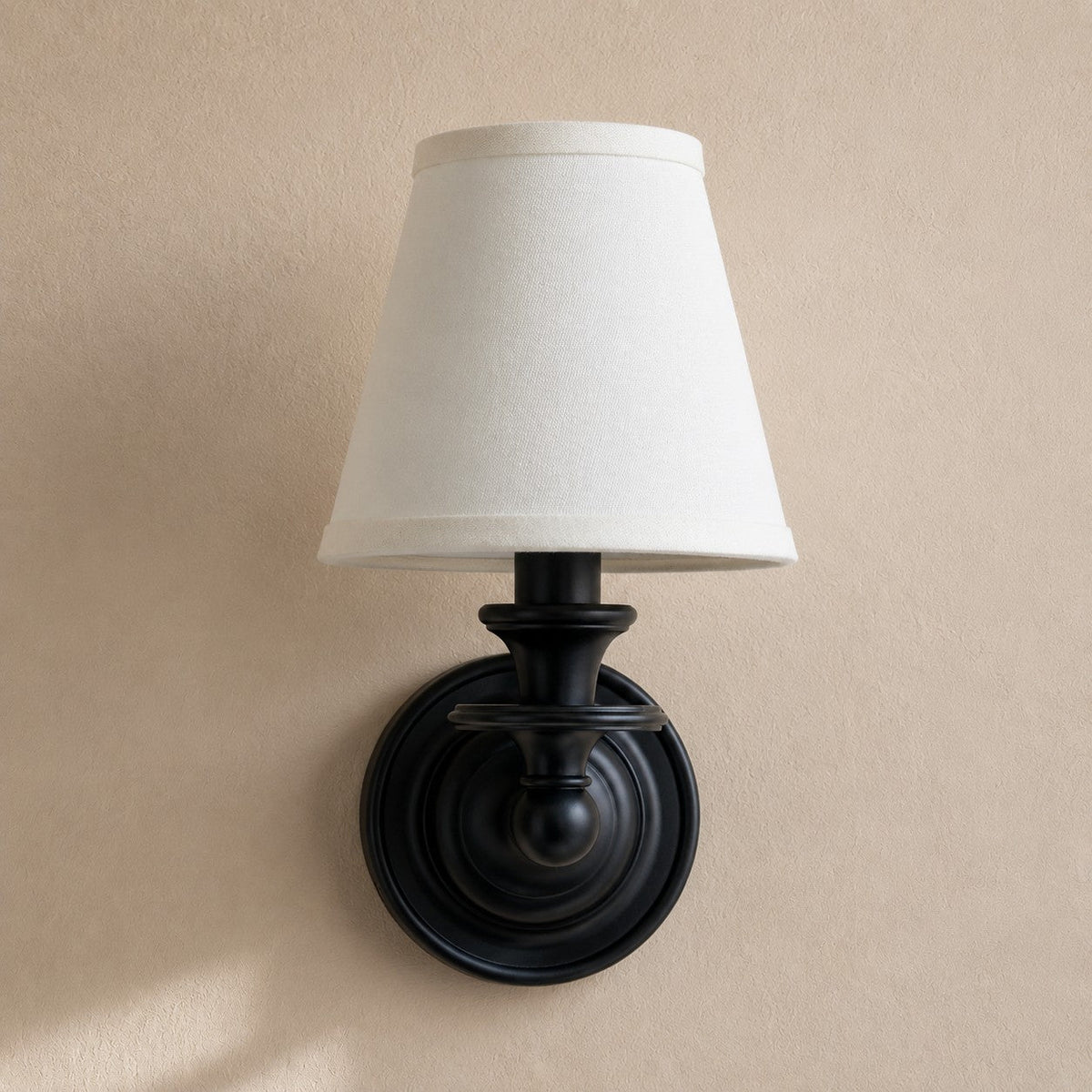 Drum Shade Wall Sconce – Fabric Sconce Light for Cozy Cottage Lighting