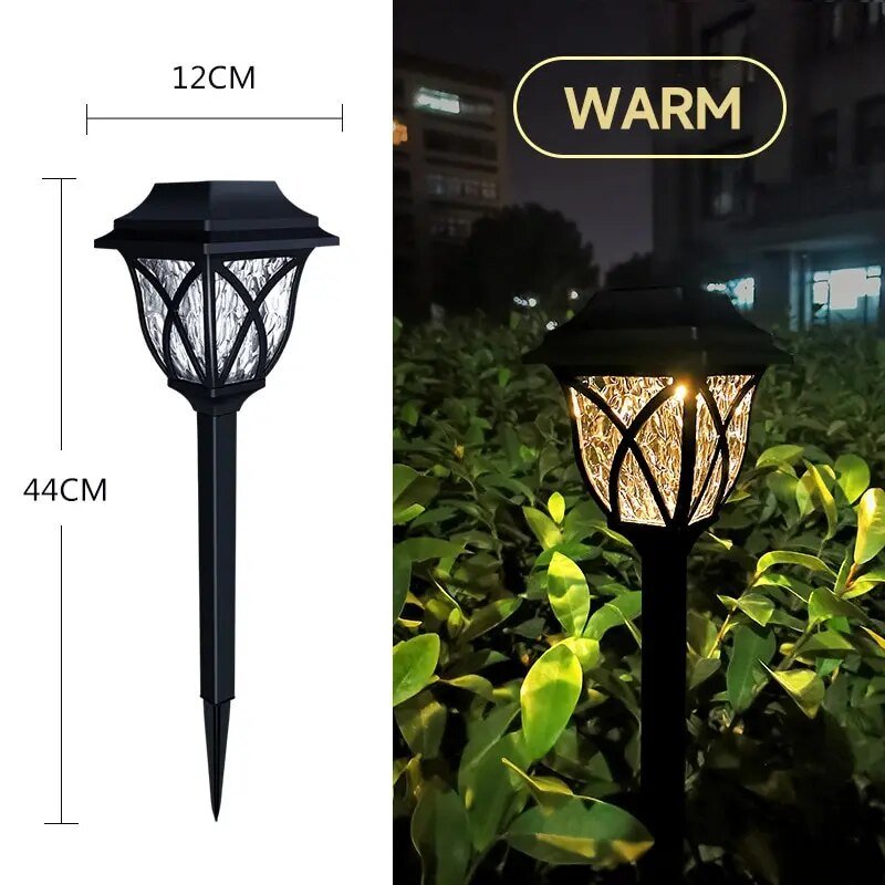 Solar LED path lights for automatic outdoor lighting