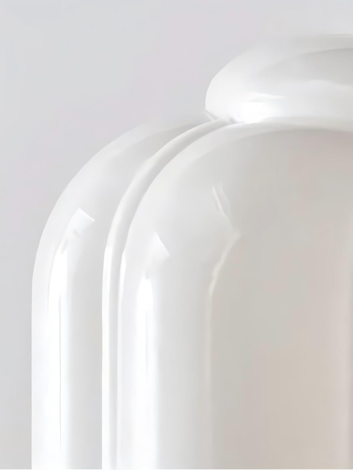 Scallop Vintage Milk Glass Semi Flush Mount Pendant Light