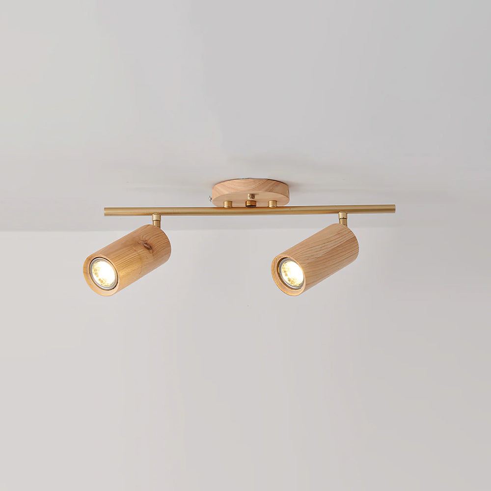 Ash Wood LED Ceiling Spotlight – Adjustable Modern Sustainable Light