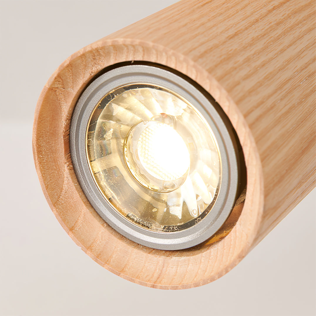 Ash Wood LED Ceiling Spotlight – Adjustable Modern Sustainable Light