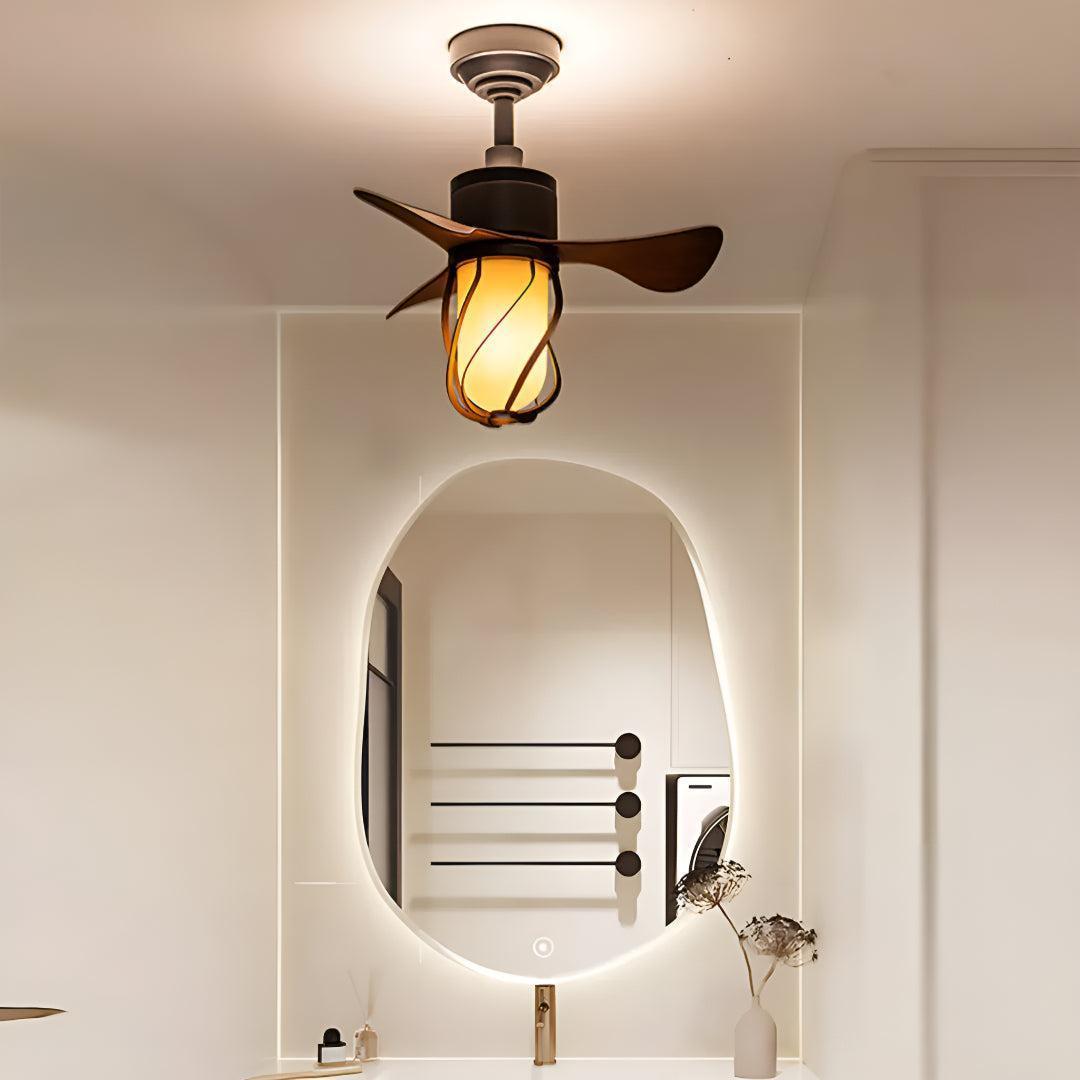 Stylish Vintage Ceiling Fan Light With Remote Control