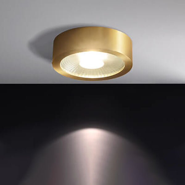 Modern Luxury Round Copper Ultra-thin LED Flush Mount Light For Hallway