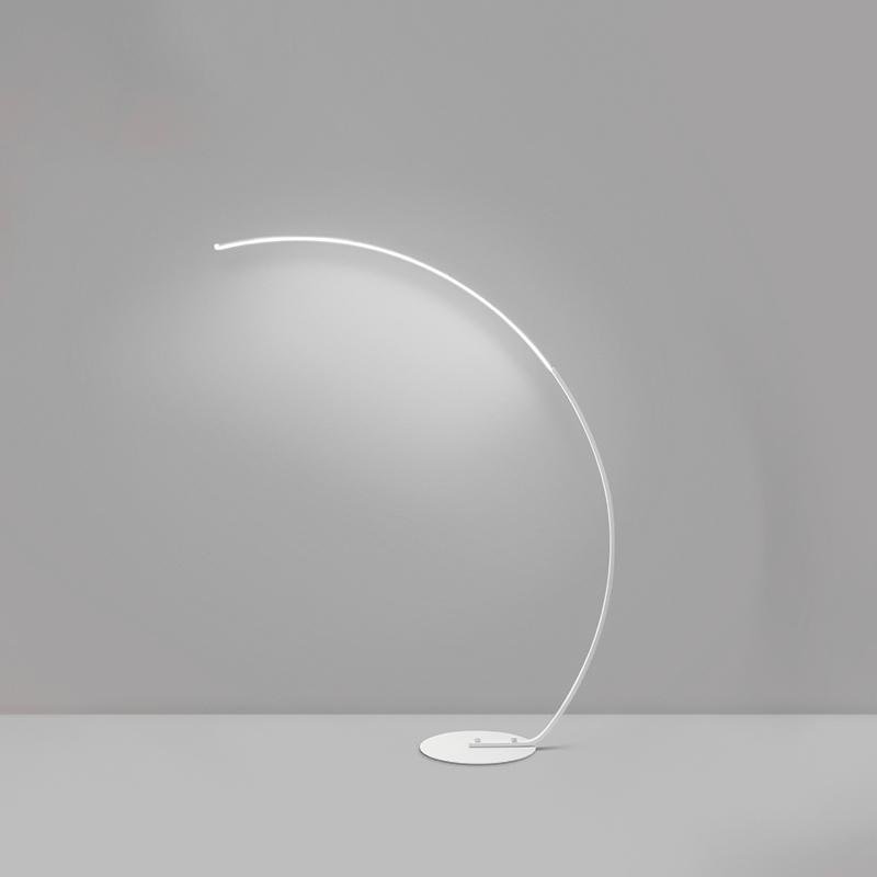 Arcing Floor Lamps Modern Remote Control Aluminum LED Lamp