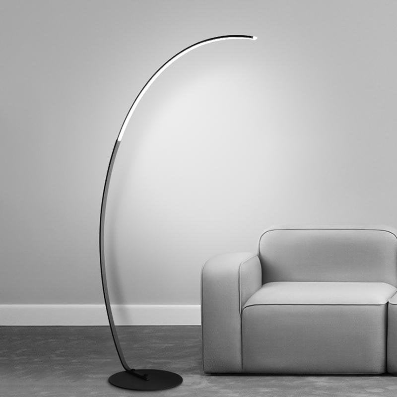 Arcing Floor Lamps Modern Remote Control Aluminum LED Lamp